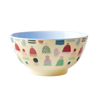 Mittens & Beanie Hat Print Melamine Bowl By Rice DK